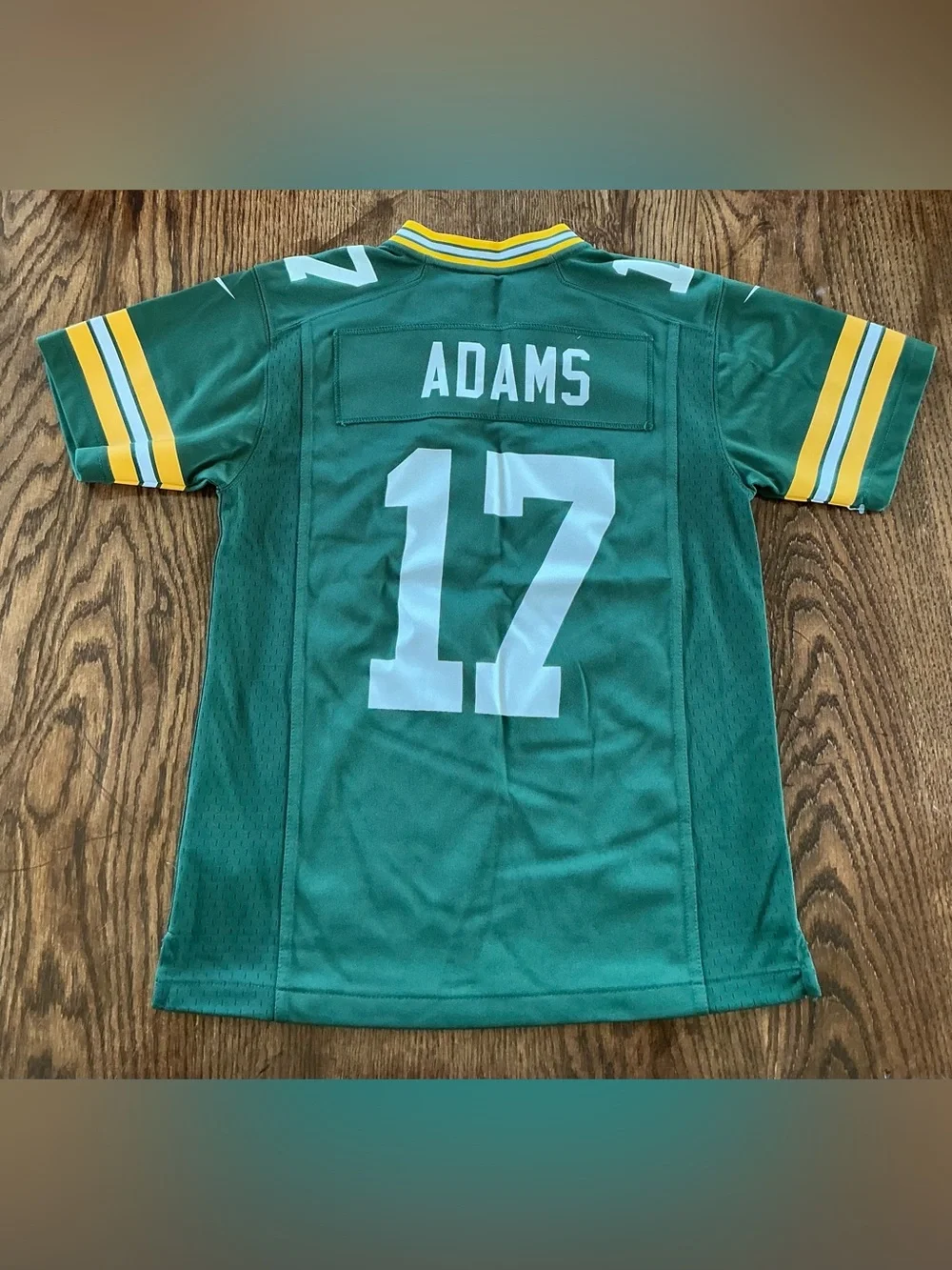 Nike NFL Green Football Jersey with Yellow & White Trim - Medium